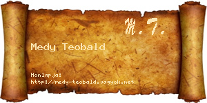 Medy Teobald névjegykártya